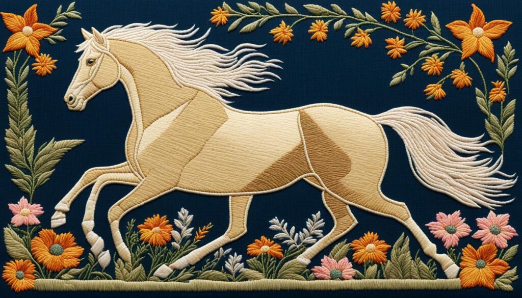 Equine-Inspired Embroidery Art